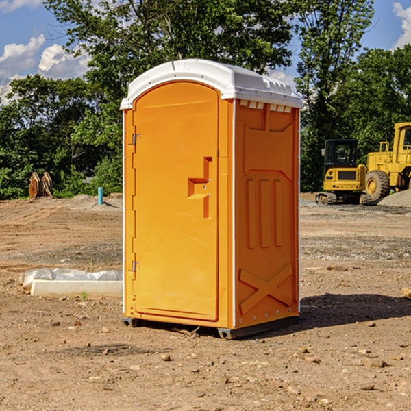 how often are the porta potties cleaned and serviced during a rental period in Nance County